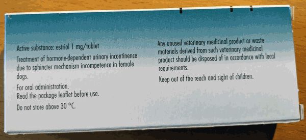 Estriol dog incontinence medication Estriol dog incontinence medication